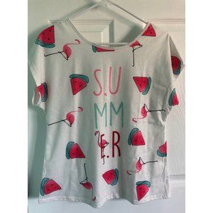 Women's Extra Small Watermelon Summer T-Shirt